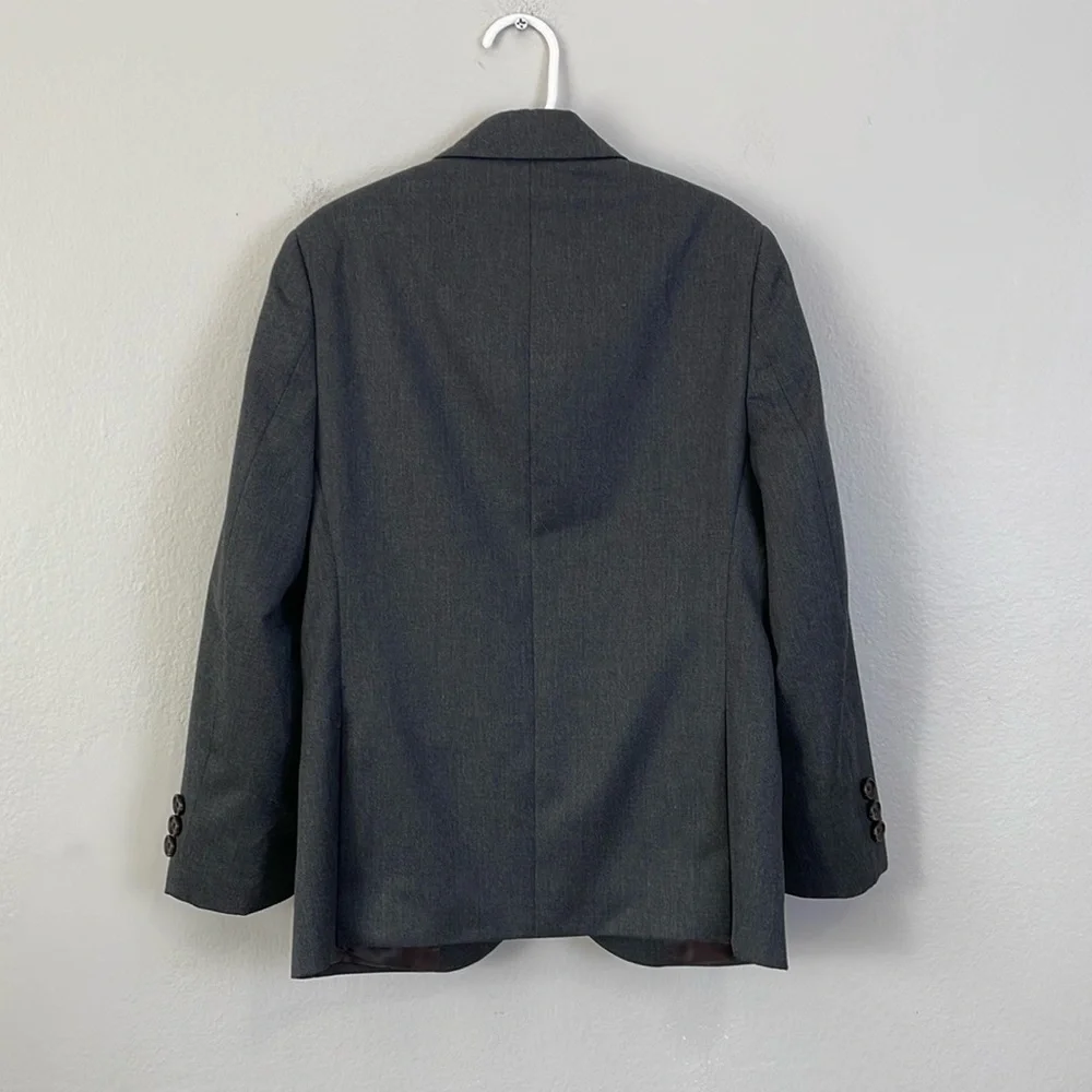Lauren Ralph Lauren Boy’s Gray Blazer Size 8 Regular Single Breasted Two Vent - Picture 2 of 12